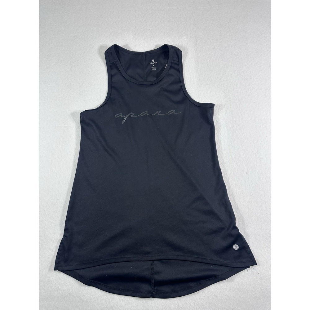Apana Women's S Small Black Tank Top Performance Yoga Running Workout Shirt - Picture 1 of 9